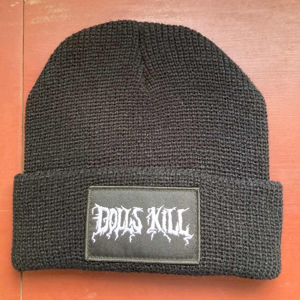 New/never worn Dolls Kill black beanie